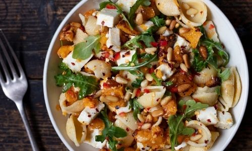 Pasta With Squash, Feta And Chilli